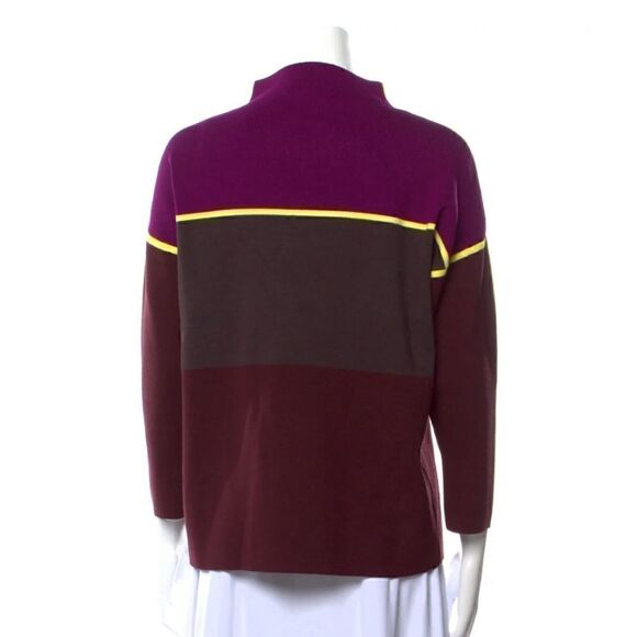 Victoria Beckham pullover purple knit mock neck sweater medium - Picture 10 of 12